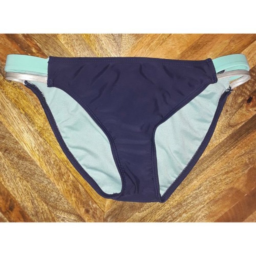 ARIZONA Navy Blue Colorful Tie-Dye Triangle String Y2K Bikini Set - Size S - Picture 8 of 11